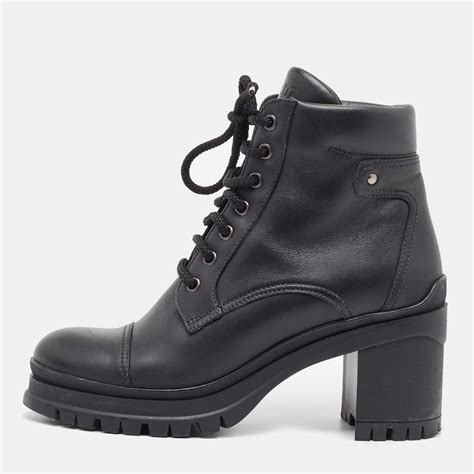 prada leather lace up ankle boots|Prada ankle boots on sale.